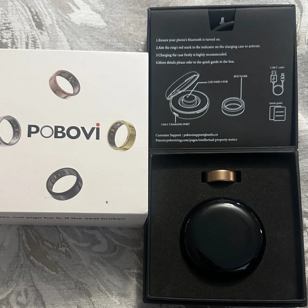 POBOVi Gen-1 Smart Ring - Rose Gold Size 8